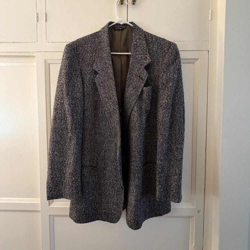 VINTAGE Levi's Exact oversized tweed blazer in black and white
